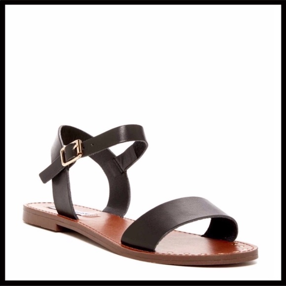 STEVE MADDEN ANKLE STRAP VEGAN LEATHER SANDALS - Picture 7 of 7